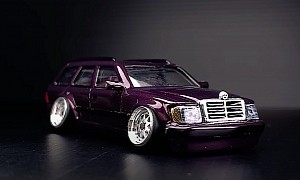 Hideous Hellaflush Mercedes-Benz S124 Is Not the Toy Your Parents Used to Play With