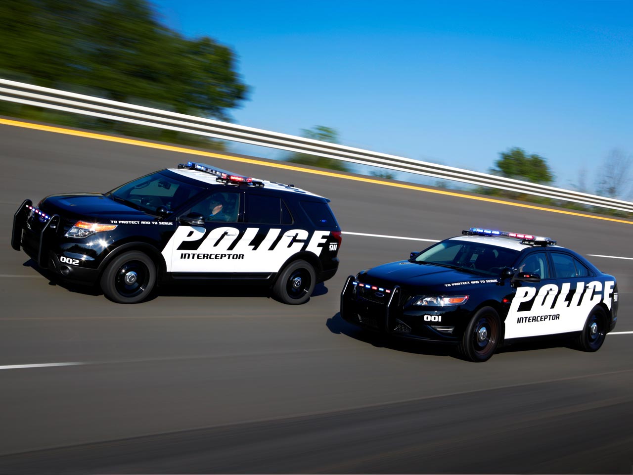 All cars are especially built to face high-speed chases