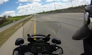 High-Speed Police Motorcycle Pursuit