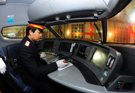 High-speed train dashboard