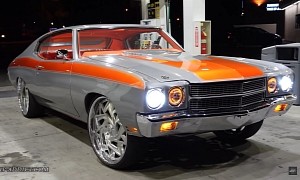 Highway Celis' 1970 Chevelle Rides on 24s, Looks Orange With Procharged LS3 Pride