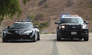 Highway Patrol Couldn't Resist Pulling Over This StreetHunter MK5 Toyota Supra Cop Car