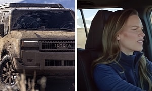 Hilary Swank Goes on a Road Trip in a Toyota Land Cruiser, All She Has Is a Hand-Drawn Map