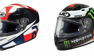 HJC Surfaces Lorenzo and Spies Replica Helmets