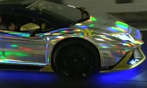 Holographic Lamborghini Aventador Roadster Has $30,000 Worth of LEDs in Tokyo