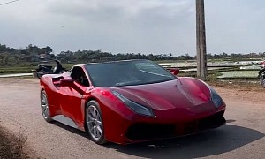 Homemade Ferrari 488 GTB Goes on Its First Drive, Is Now a Star