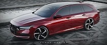 Honda Accord Sport Wagon Rendering Looks Like a Japanese VW Passat Rival