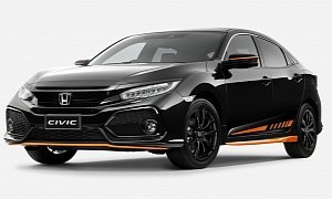 Honda Australia Embellishes The Civic Hatchback With Orange Edition, Black Pack