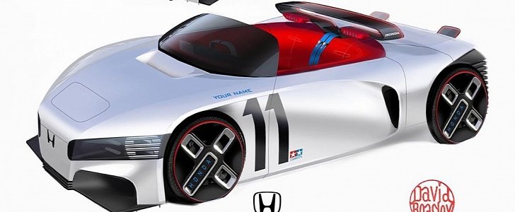 Honda E Sportscar rendering