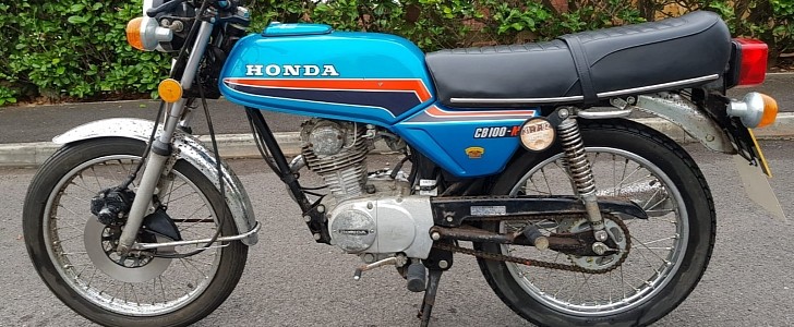 1981 Honda CB100N sat in a shed for 40 years, was never ever taken out