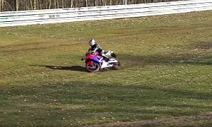 Honda CBR Plows at the Nordschleife