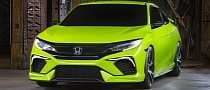 Honda Civic Concept is New York's Colored Spot, Previews the New 2016 Civic