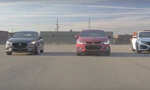 Honda Civic Hatchback vs. Mazda3 vs. Chevy Cruze Includes a Short Race
