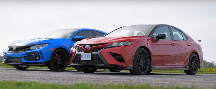 Honda Civic Type R Drag Races Toyota Camry TRD, Results Are Surprising