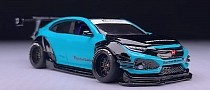 Honda Civic Type R Street Rocket Bunny Is an Extreme Piece of Miniature Skill