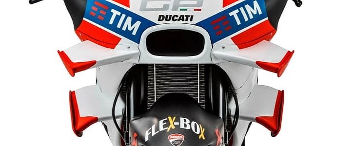 Ducati winglets on a MotoGP bike