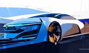 Honda FCEV Concept Teased in Design Sketch