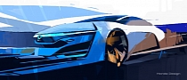 Honda FCEV Concept Teased in Design Sketch