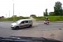 Honda Fireblade Crashing Hard into Dacia Logan MCV