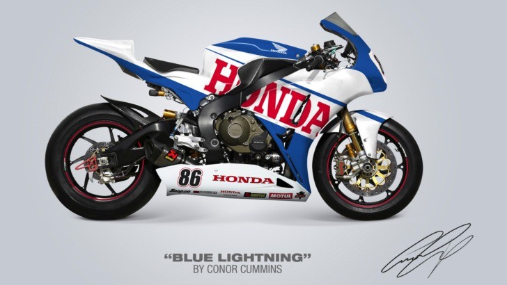 Honda Fireblade Blue Lightning