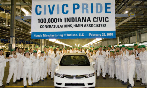 Honda Indiana Spits Out 100,000th Civic