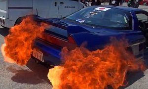 Honda NSX with Flamethrower Exhaust, Butterfly Doors and Crazy LEDs Is So JDM