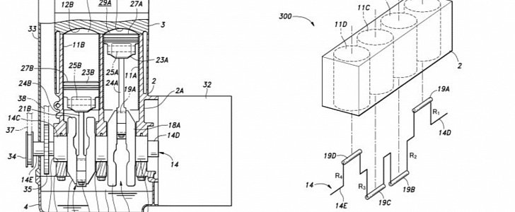 Honda engine patent sketches