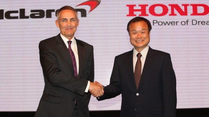Takanobu Ito, president and CEO of Honda, Martin Whitmarsh, CEO of McLaren Group Limited