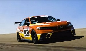 Honda Reveals Civic Si Race Car Prototype, Shows it Attacking a Race Track