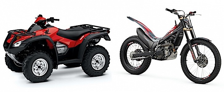 2021 Montesa Cota 301RR trials bike and 2022 FourTrax Rincon ATV