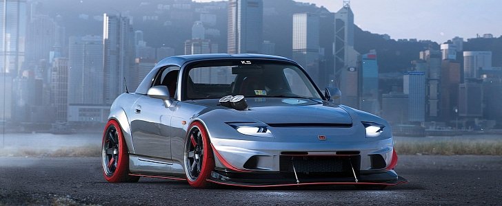 Honda S2000 with Wankel Power and Pop-Up Headlights Is a JDM Cocktail Rendering - autoevolution