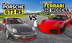 Hooningan Family Feud: Old Ferrari 360 Modena Gets Walked by Aging Porsche 911 GT3 RS