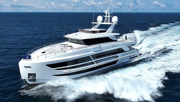 Jemily II is the second hull in the Horizon Tri-Deck FD100 series