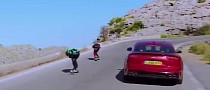 Horsepower Versus Gravity: James May Races Professional Skateboarders in a Kia Stinger GT