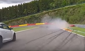 Hot Hatch Driver Records Two Crashes (Ferrari and Corvette) at Spa Track Day