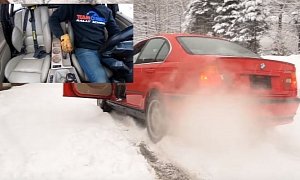 Hot To Get a Rear-Wheel-Drive Car Unstuck with the Handbrake