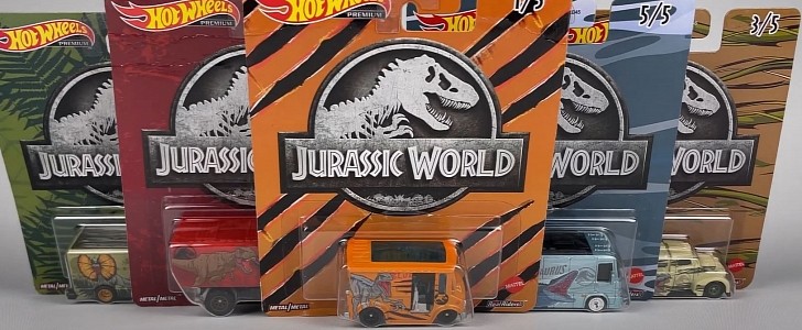 Hot Wheels Meets Jurassic World for a Set of Five Cars With Dinosaur-Inspired Liveries