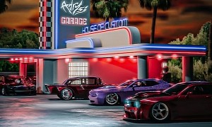 “House of Custom” Drive-In Diner Seems Perfect For CGI Hot Rods and Muscle Cars
