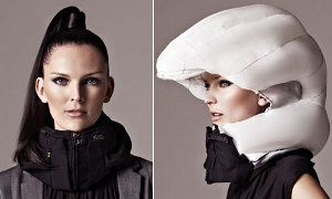 Hovding Helmet, the Airbag Collar for Lady Cyclists