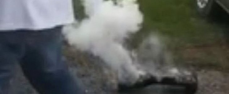 Hoverboard explodes repeatedly at RV park in the UK
