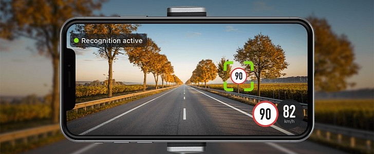 Sygic's new system uses the phone camera to scan road signs
