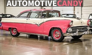 How About a Pink 1955 Ford Fairlane Crown Victoria With 361 Miles on the Odo?