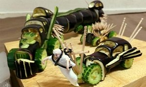 How About Mad Max: Fury Road Model Cars Made of Eggplant?