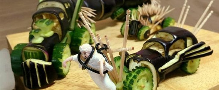 How About Mad Max: Fury Road Model Cars Made of Eggplant?