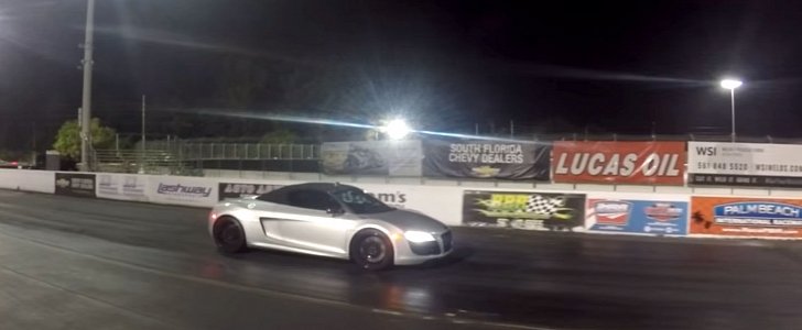Audi R8 V10 Spyder vs. Model X
