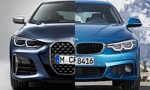 How Big Is the Kidney Grille on the New BMW 4 Series Compared to the Old One?