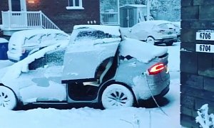 How Do Tesla Model X's Falcon Doors Deal with Snow? Surprisingly Well, Actually