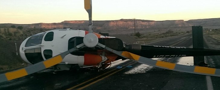 Helicopter hit by Jeep