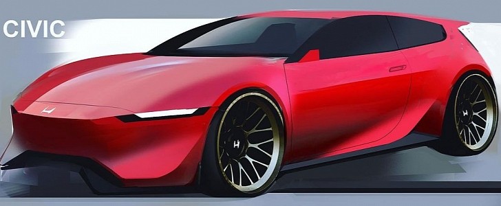 Honda Civic and CRX renderings