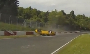 How Not to Lap the Nurburgring: Porsche 911 GT2 Crashes, Flips Over